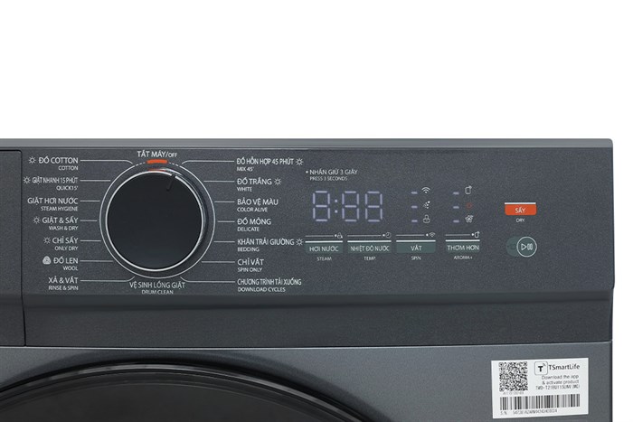 Máy giặt sấy Toshiba giặt 10.5 kg - sấy 7 kg TWD-T21BU115UWV(MG)