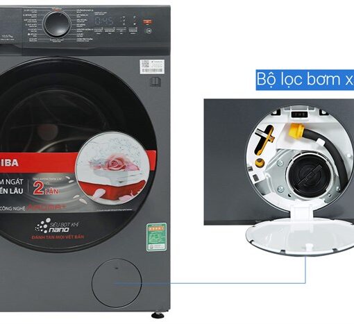 Máy giặt sấy Toshiba giặt 10.5 kg - sấy 7 kg TWD-T21BU115UWV(MG)
