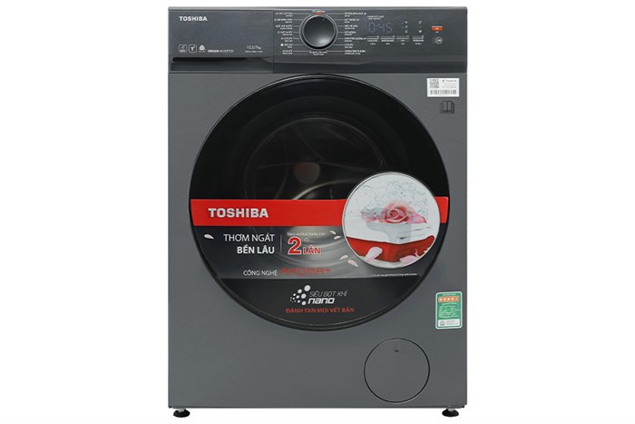 Máy giặt sấy Toshiba giặt 10.5 kg - sấy 7 kg TWD-T21BU115UWV(MG)