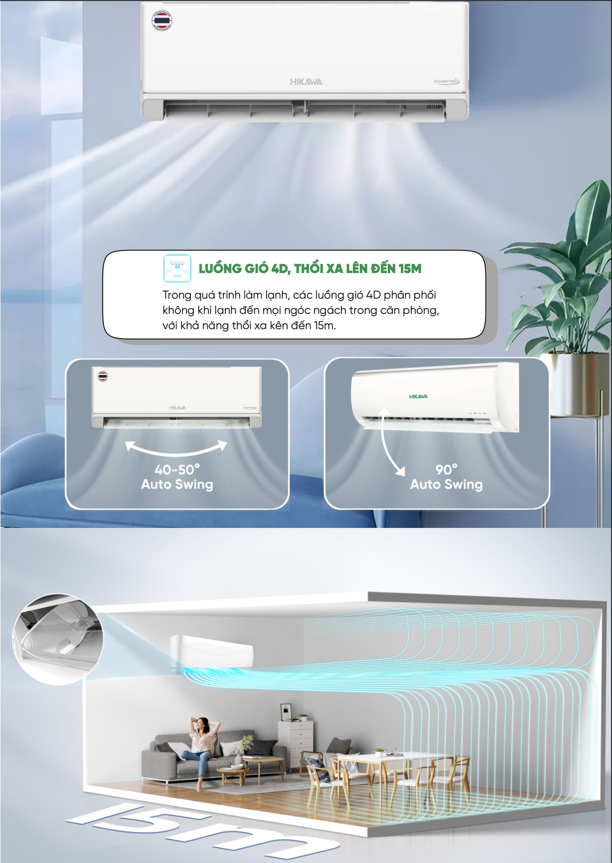 Máy lạnh Hikawa inverter 2hp HI-VC20MS&K