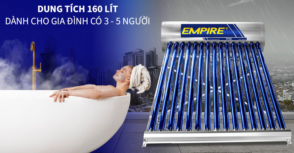 Máy nước nóng năng lượng mặt trời Empire EPNL-TT-1516
