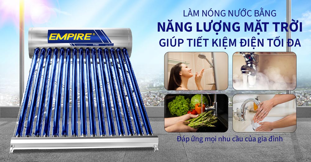 Máy nước nóng năng lượng mặt trời Empire EPNL-TT-1516