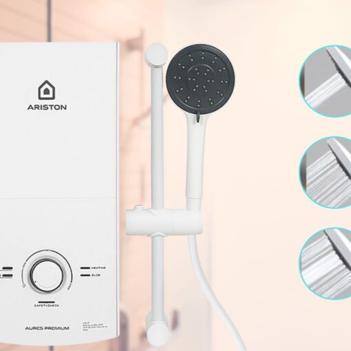 Máy tắm nóng Ariston Không Bơm Aures Premium 4.5