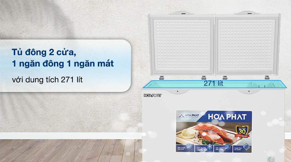 Tủ đông mát Hòa Phát 271 lít HPF BD6271