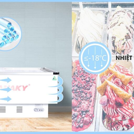 Tủ đông nắp kính Sanaky 561 lít VH-999K