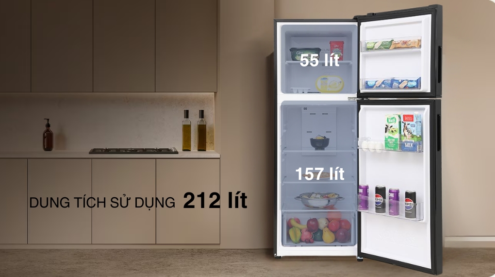 Tủ lạnh Aqua Inverter 212 lít AQR-T239FA(FB)