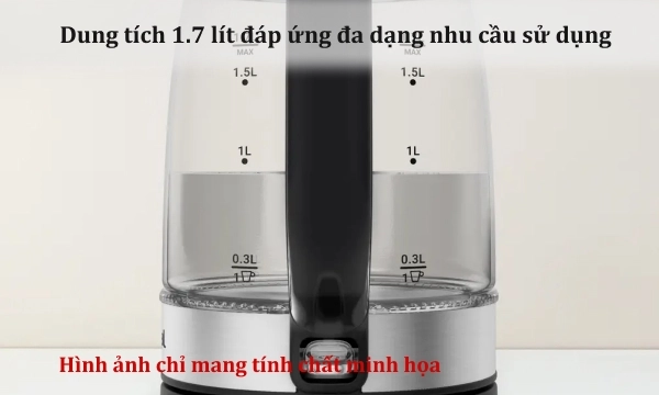 Bìn đun siêu tốc Tefal 1.7 lít KI605830