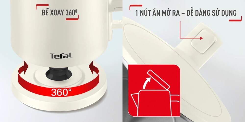 Bình đun siêu tốc Tefal 1.5 lít KO140AE0