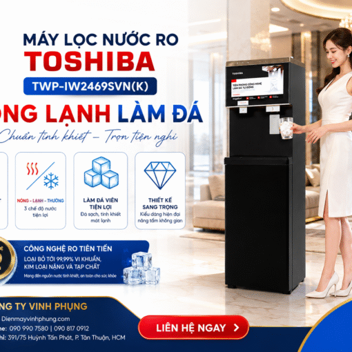 Máy Lọc Nước RO Nóng Lạnh Làm Đá Toshiba TWP-IW2469SVN(K)