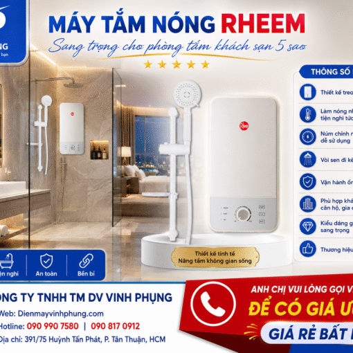 Máy Tắm Nóng Rheem Prestige RTLE-45B-PWV - 4500W