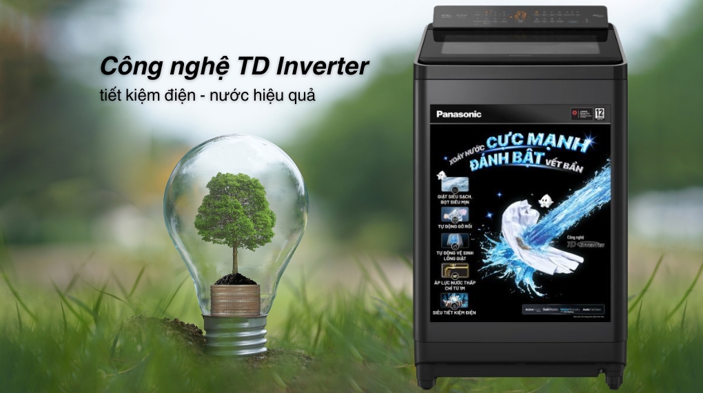 Máy giặt lồng đứng Panasonic inverter 10.5 kg NA-FD105X3BV