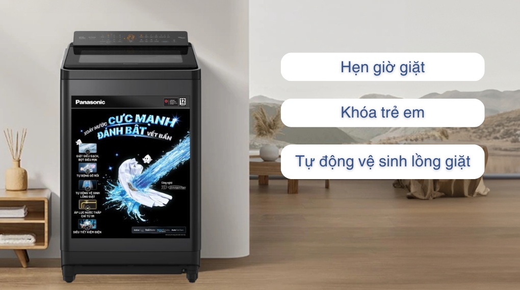 Máy giặt lồng đứng Panasonic inverter 10.5 kg NA-FD105X3BV