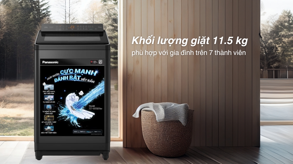 Máy giặt lồng đứng Panasonic inverter 11.5 kg NA-FD115X3BV