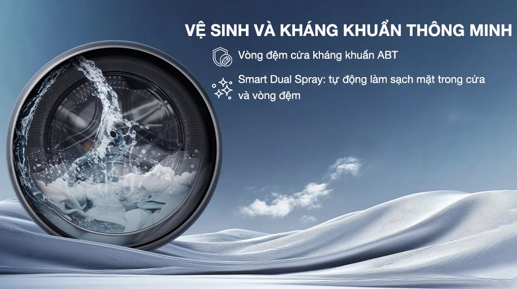 Máy giặt lồng ngang Aqua 10 kg AW10-B4377U1L(GN)