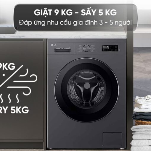 Máy giặt sấy LG Inverter giặt 9 kg - sấy 5 kg FB1209D5M