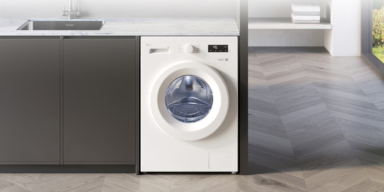 Máy giặt sấy LG Inverter giặt 9 kg - sấy 5 kg FB1209D5M