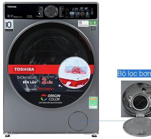 Máy giặt sấy Toshiba inverter giặt 13 kg - sấy 8 kg TWD-T25BZP140MWV(MG)