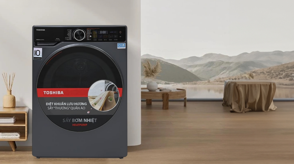 Máy sấy bơm nhiệt Toshiba inverter 10 kg TD-T25BS110HWV(MG)