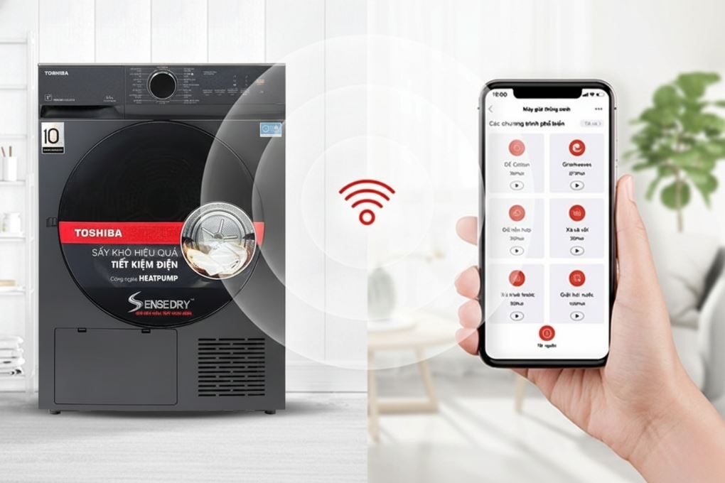 Máy sấy bơm nhiệt Toshiba inverter 8 kg TD-T21B90HWV(MG)