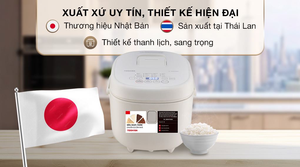 Nồi cơm điện Toshiba 1.8 lít RC-18DR4TVN(W)