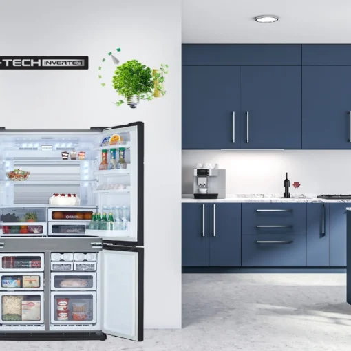 Tủ lạnh Sharp Inverter Multi Door 525 lít SJ-FXP610V-SL
