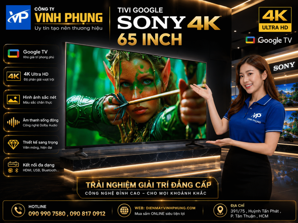 TiVi Sony Google Bravia 4K 65 inhch K-65S30