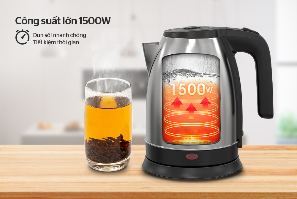 Ấm đun siêu tốc Sunhouse 1.8 lít DASISHD1183