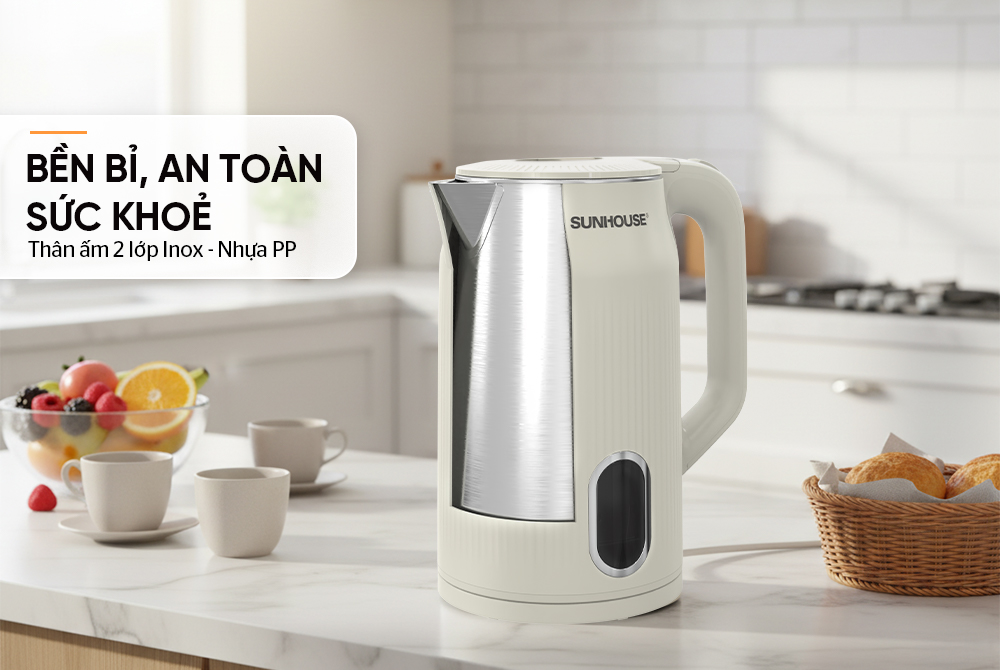 Ấm đun siêu tốc Sunhouse 3 lít DASISHD1365
