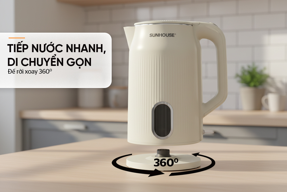 Ấm đun siêu tốc Sunhouse 3 lít DASISHD1365