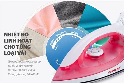 Bàn ủi khô Sunhouse DBLTSHD1072P