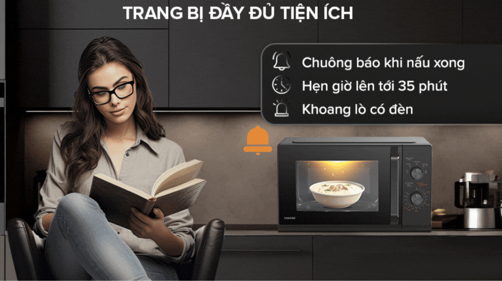 Lò vi sóng Toshiba 25 lít MW3-MM25PE(BK)