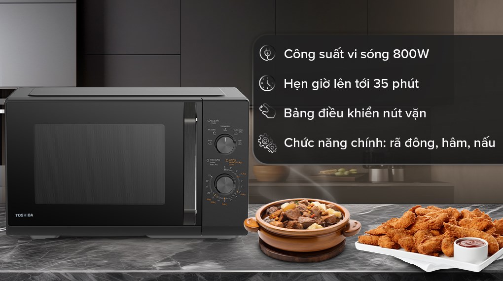 Lò vi sóng Toshiba 25 lít MW3-MM25PE(BK)