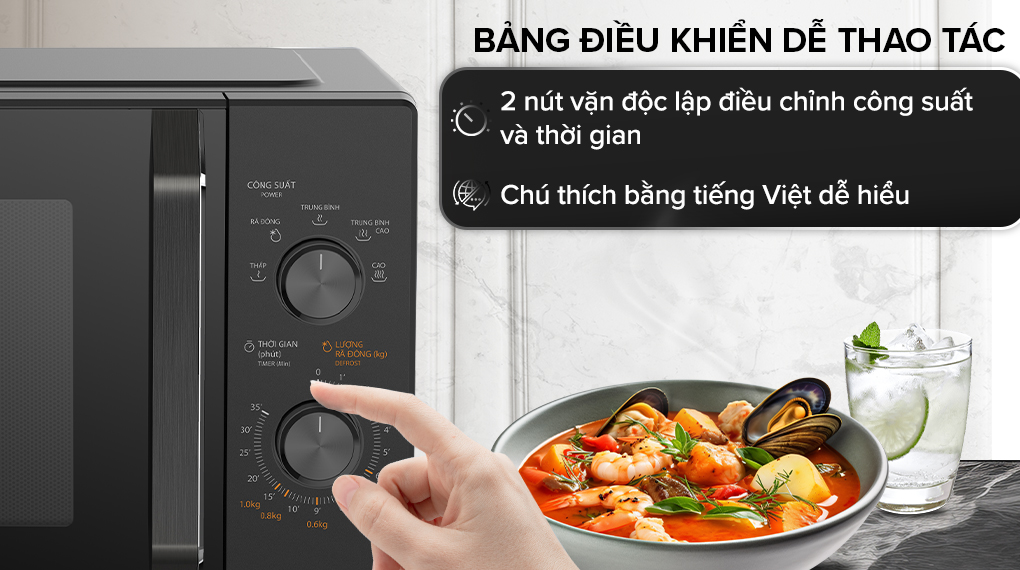 Lò vi sóng Toshiba 25 lít MW3-MM25PE(BK)