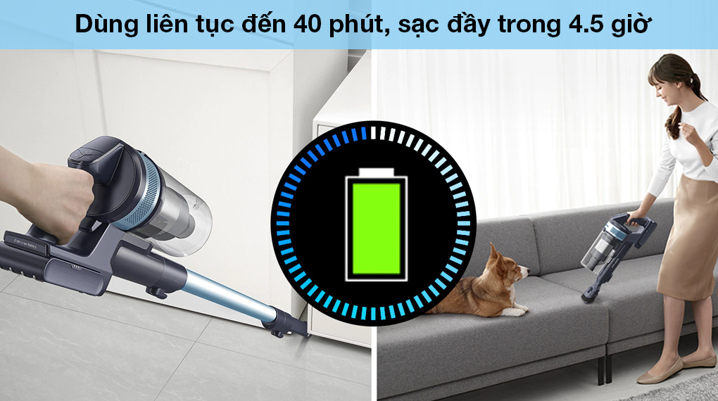 Máy hút bụi không dây Samsung VS15A6031R1/SV Máy hút bụi không dây Samsung VS15A6031R1/SV