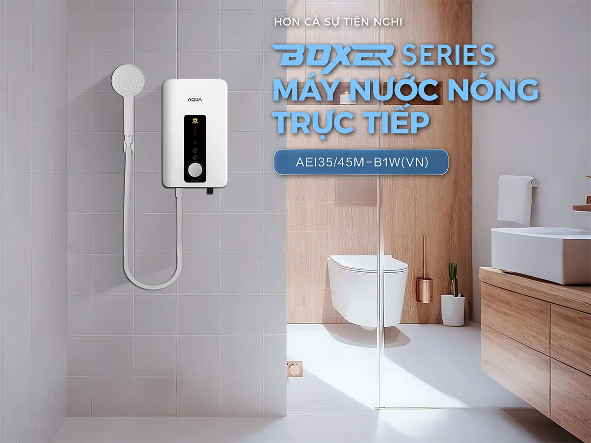 Máy nước nóng trực tiếp Aqua AEI35M-B1W(VN)
