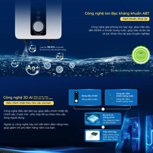 Máy nước nóng trực tiếp Aqua AEI35M-B1W(VN)