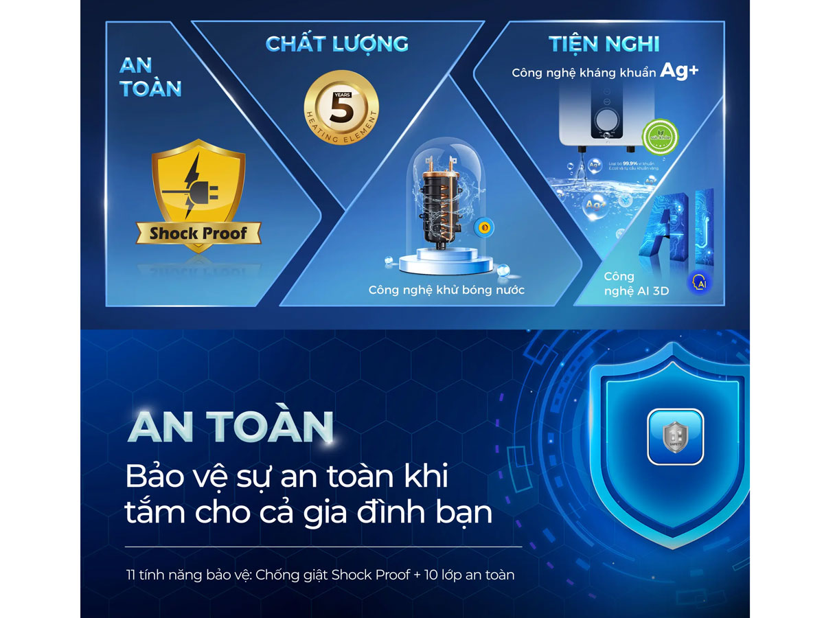 Máy nước nóng trực tiếp Aqua AEI35M-B1W(VN)