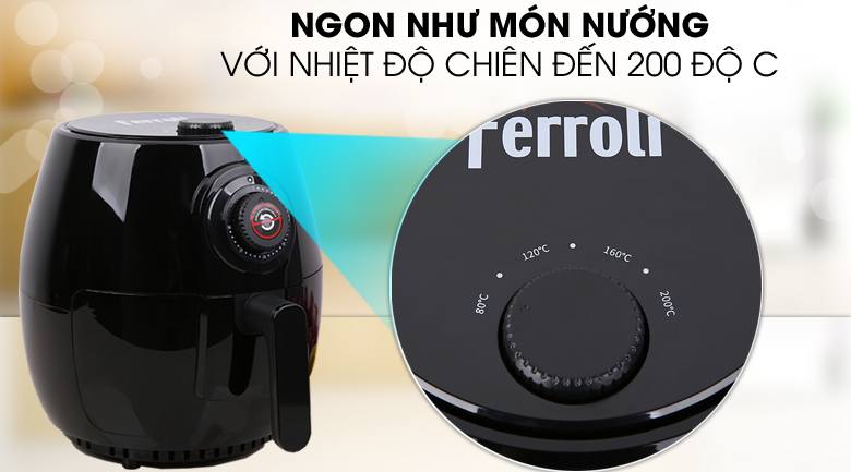 Nồi chiên không dầu Ferroli 1400W FAF-4.0M Đen