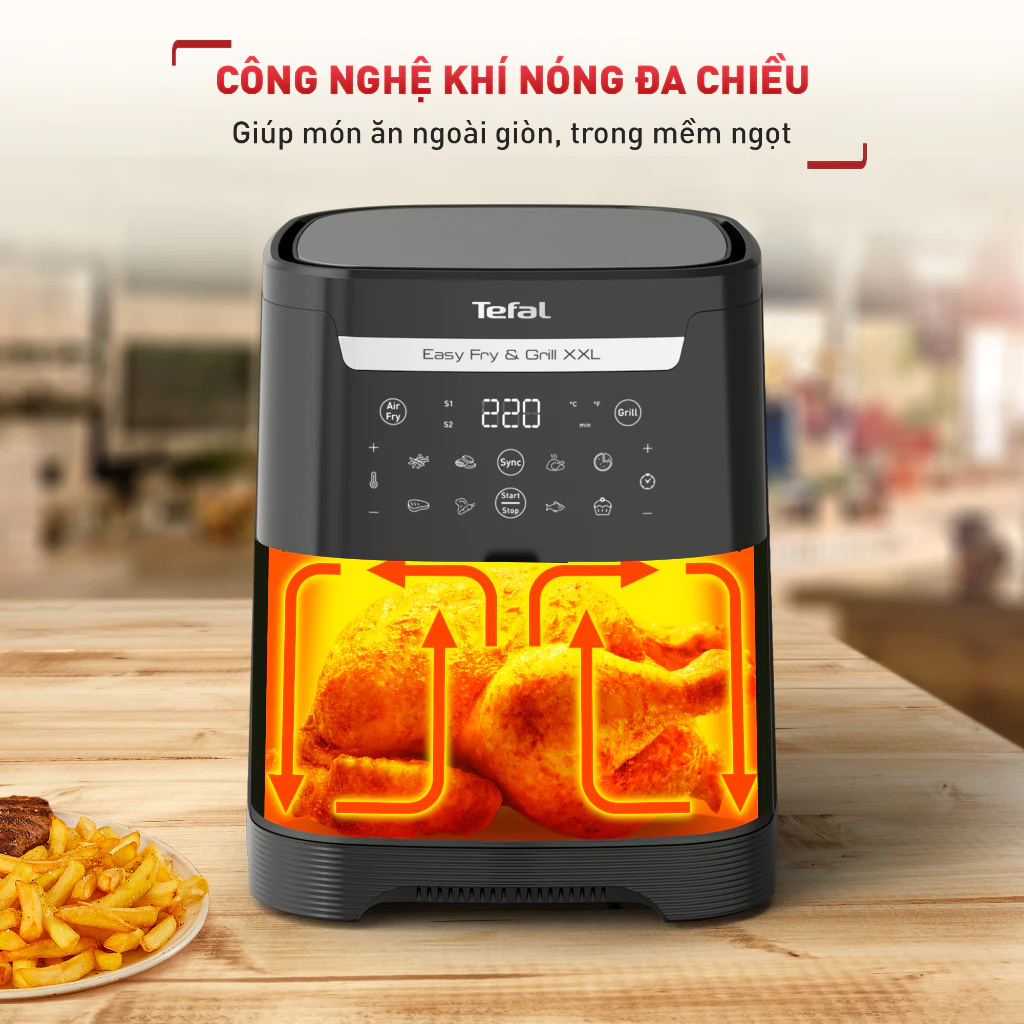 Nồi chiên không dầu Tefal 6.5 lít EY801815