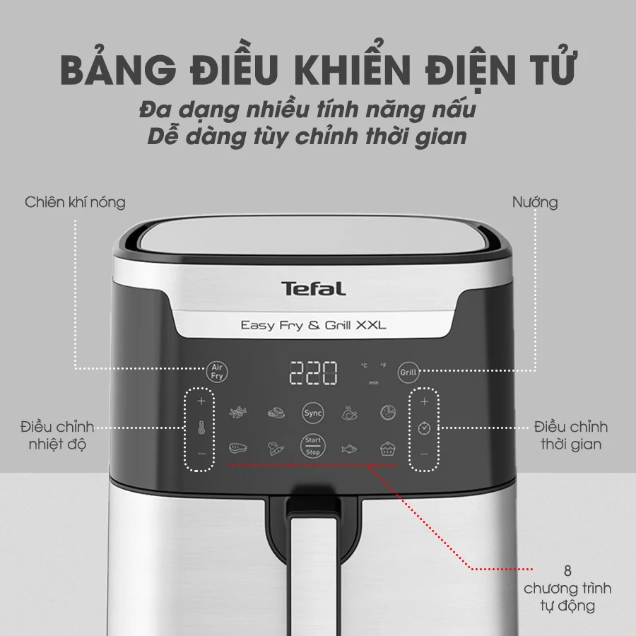 Nồi chiên không dầu Tefal 6.5 lít EY801D15