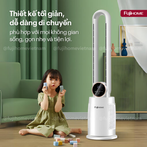 Quạt Không Cánh Tích Hợp Lọc Không Khí Fujihome BF-03R