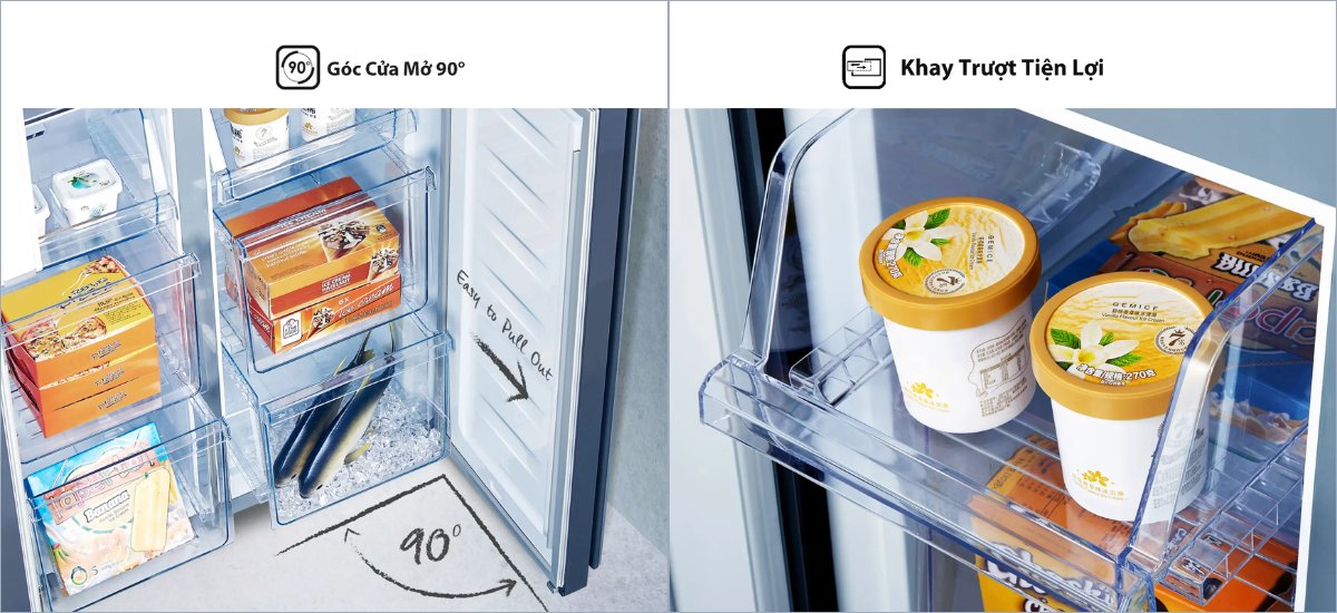 Tủ lạnh Hisense Inverter 615 lít Multi Door RQ600P7AB