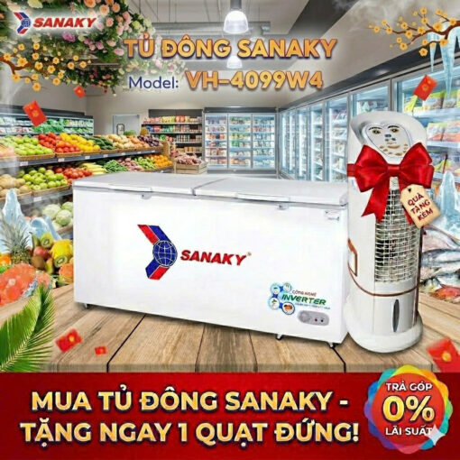 Tủ đông mát Sanaky 280 lít VH-4099W4K