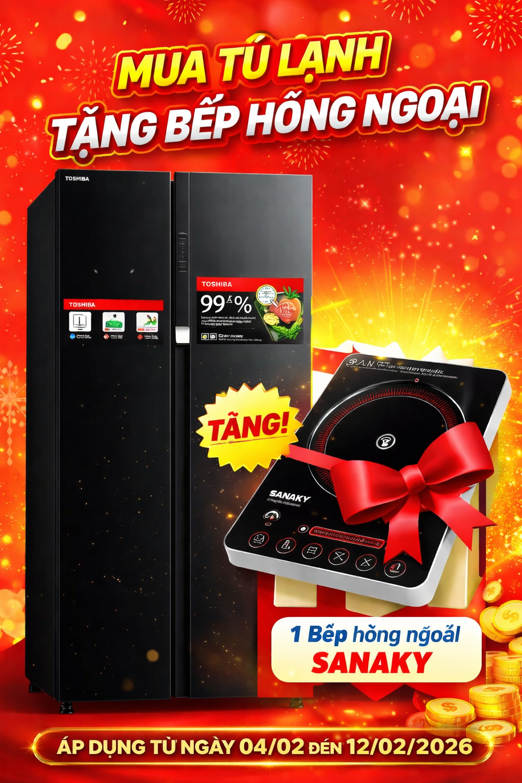 Tủ lạnh Aqua Inverter 646 lít AQR-S682XA(GB)