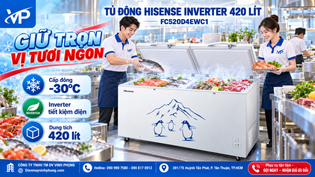 Tủ đông Inverter Hisense 420 lít FC520D4EWC1 12 Tủ đông Inverter Hisense 420 lít FC520D4EWC1
