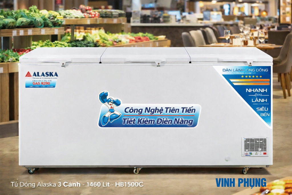 Tủ Đông Alaska 3 Cánh -1460 Lít- HB1500C