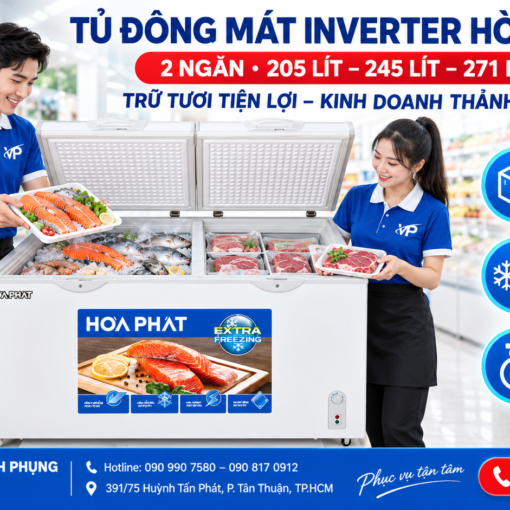 Tủ đông mát Hòa Phát Inverter 245 lít HPF BD8245 9 Tu dong Hoa Phat hien dai 1