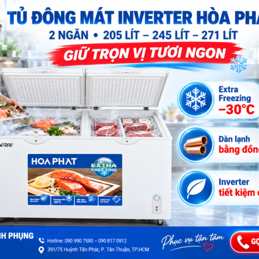 Tủ đông mát Hòa Phát Inverter 245 lít HPF BD8245 11 Tu dong Hoa Phat vi tuoi ngon 2