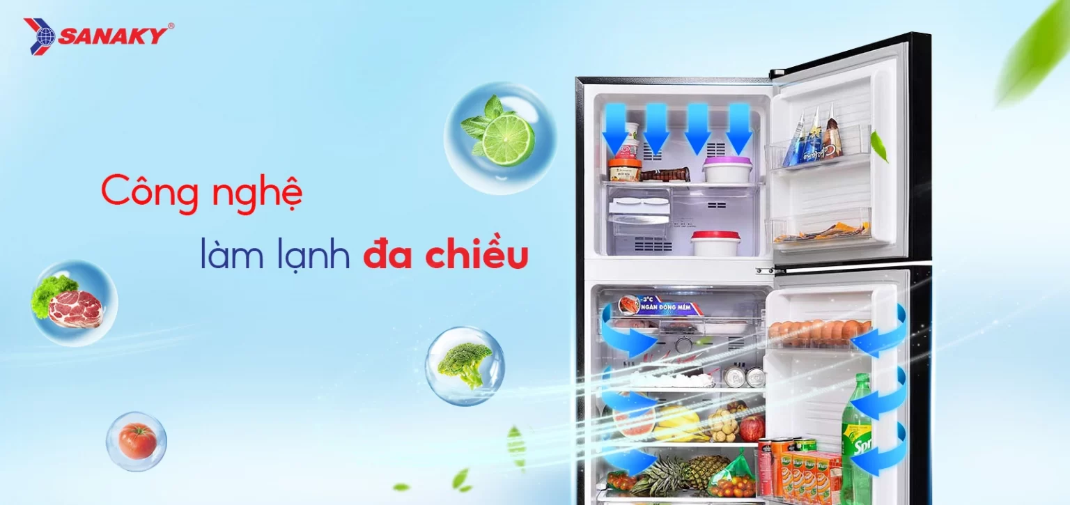 Tủ lạnh Sanaky Inverter 226 lít VH-249KG