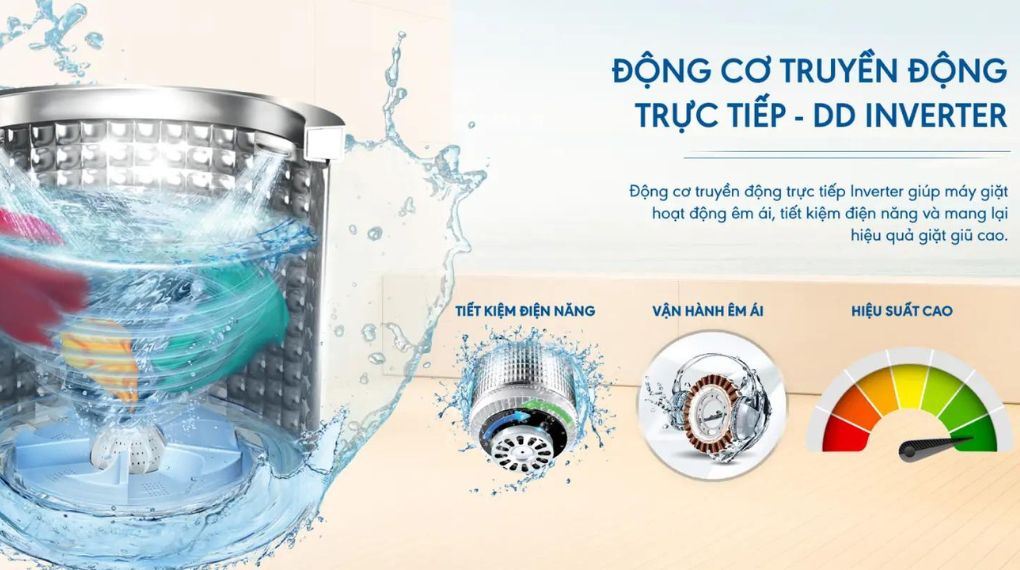 Máy giặt Aqua Inverter 10 kg AWM10-B316L(B)